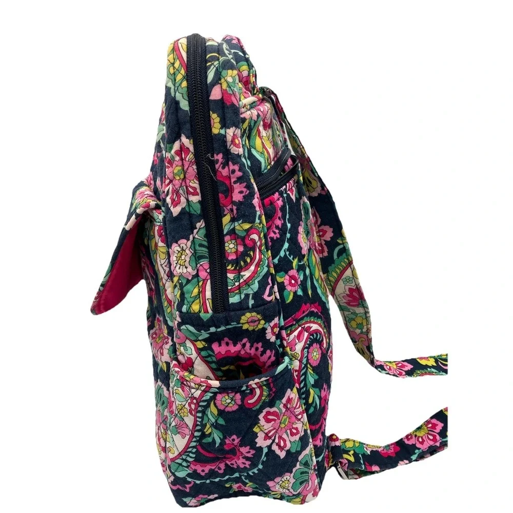 Vera Bradley Campus Backpack Petal Paisley Floral Quilted School Bag